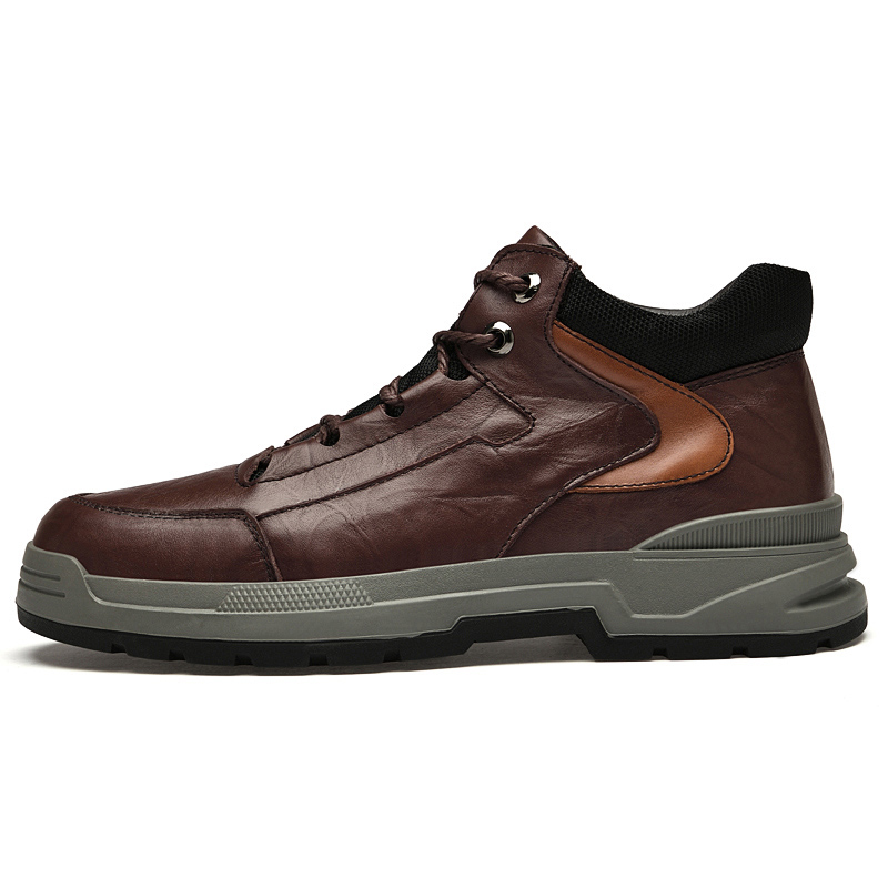 

LAORENTOU Мужские повседневные кроссовки Mid Top с подкладкой из коричневого флиса, цвет Brown Fleece-Lined