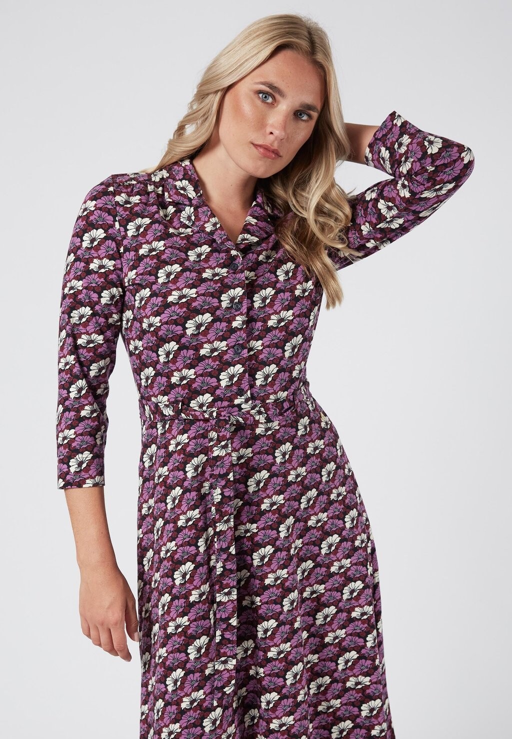 

Платье-рубашка WALKIN' IN THE SUN WITH FLORAL PRINT 4funkyflavours, фиолетовый