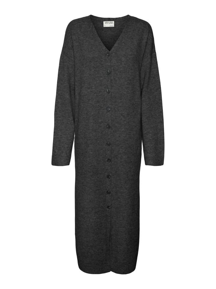 

Vero Moda Вязаное платье темно-серого меланжевого цвета