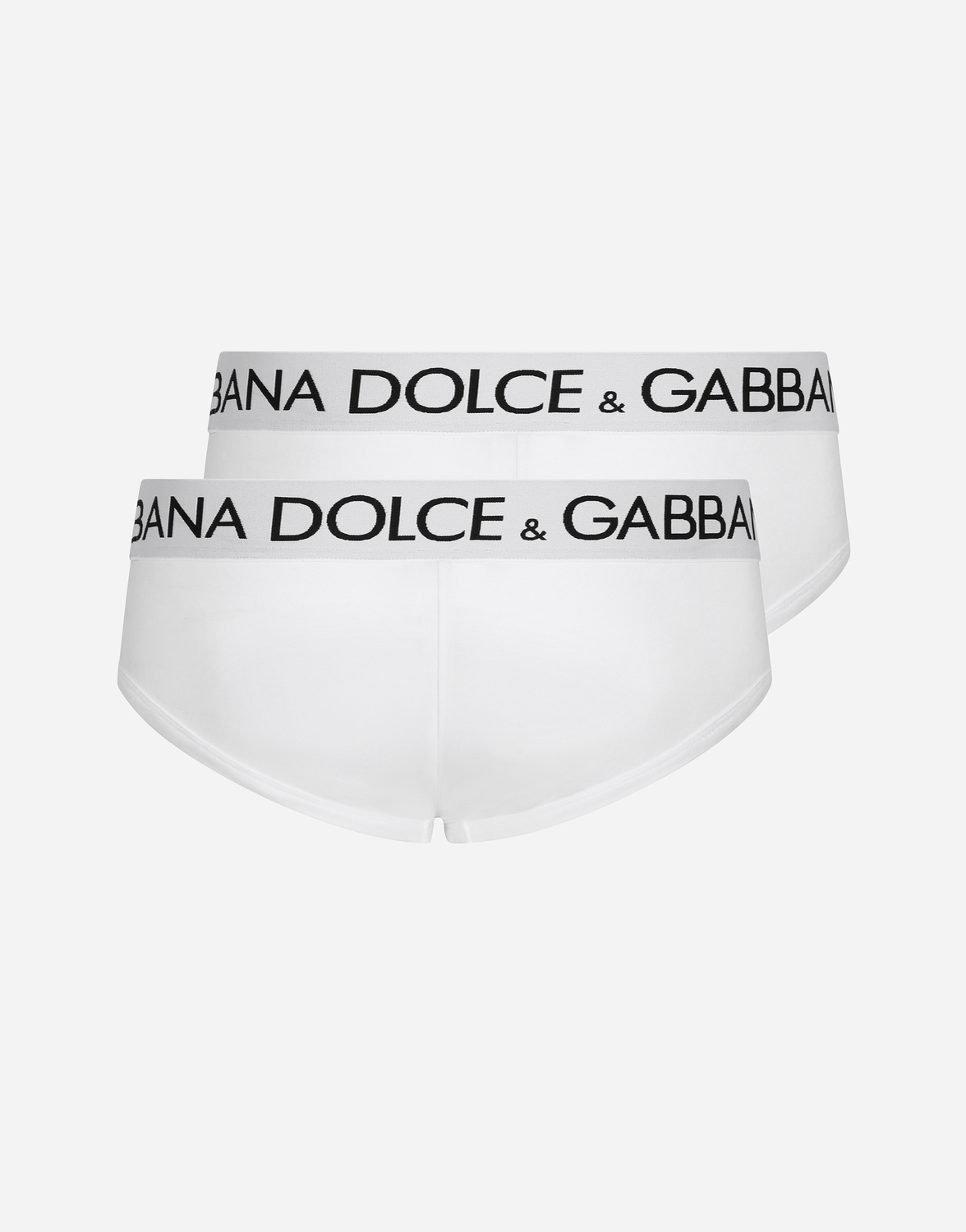 Двухупаковка трусов-слипов brando из хлопкового джерси Dolce & Gabbana, белый — фото 2
