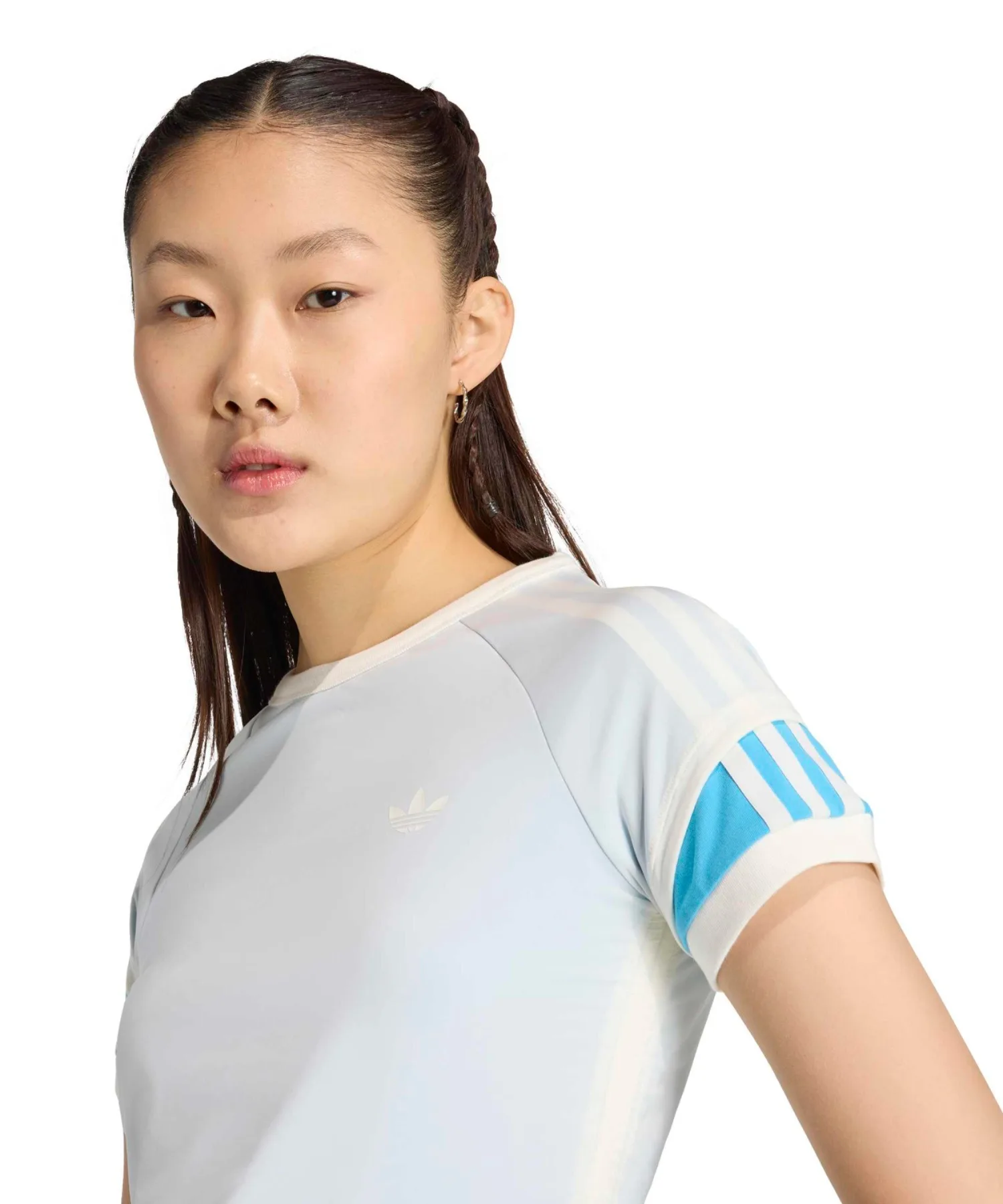 Женская футболка с двойным слоем adidas DOUBLE LAYERED CALI белая — фото 3