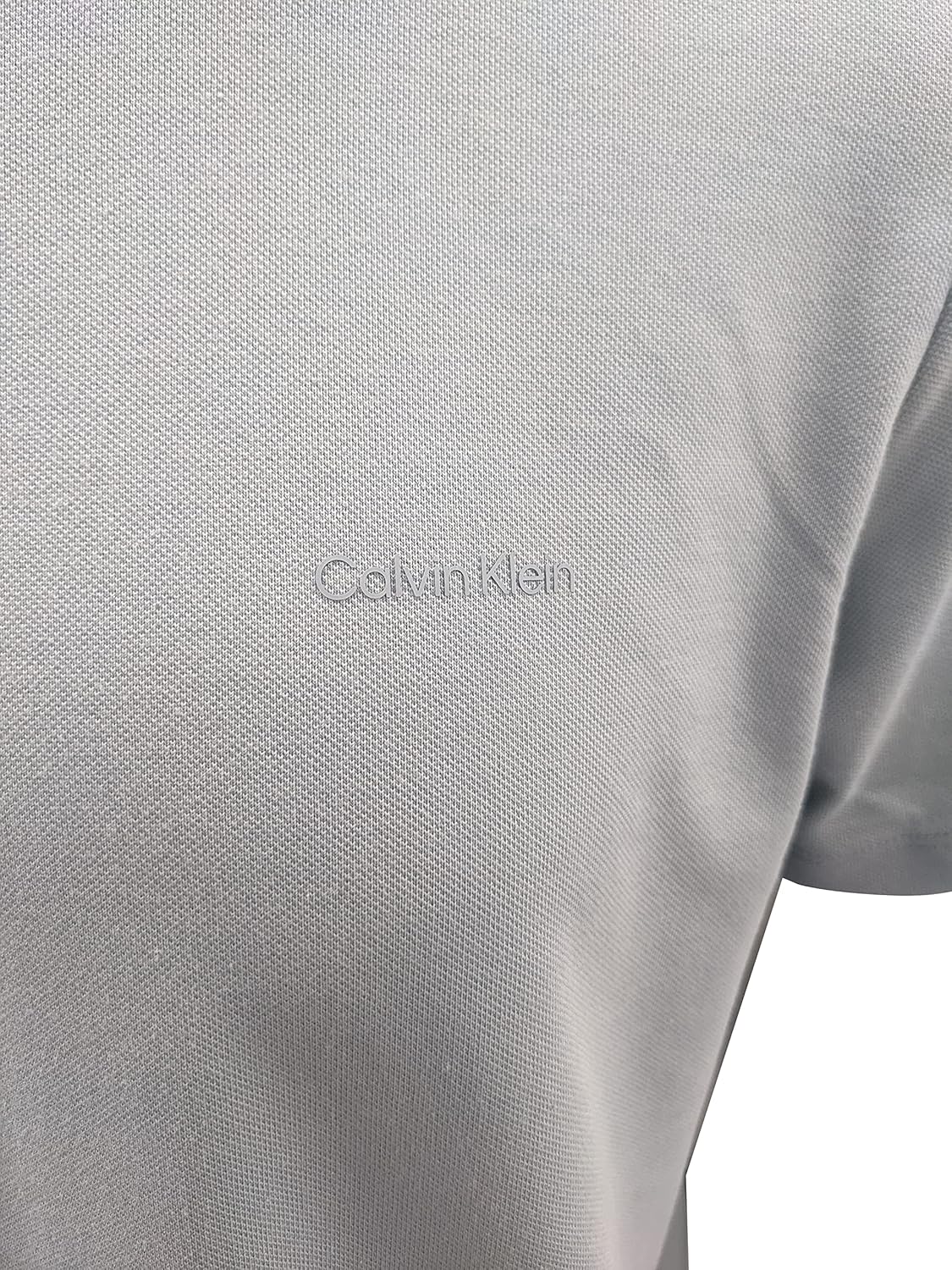 Мужская футболка Calvin Klein Tech Pique с круглым вырезом, Light Blue — фото 3