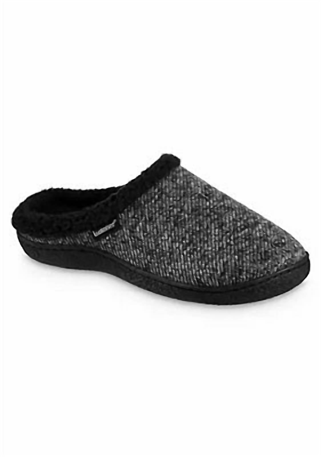 

Мужские тапочки Harvey Comfort Herringbone черного цвета Isotoner