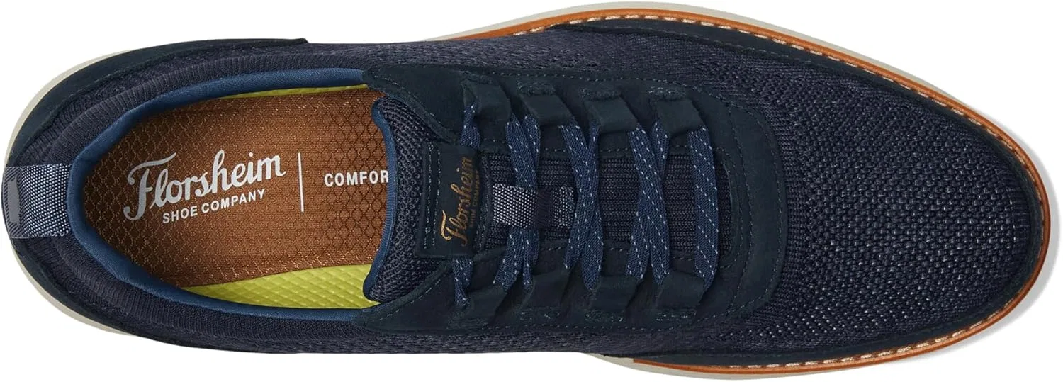 Мужские слипоны Florsheim Launch Knit Elastic Laceup Slip On, Navy — фото 2