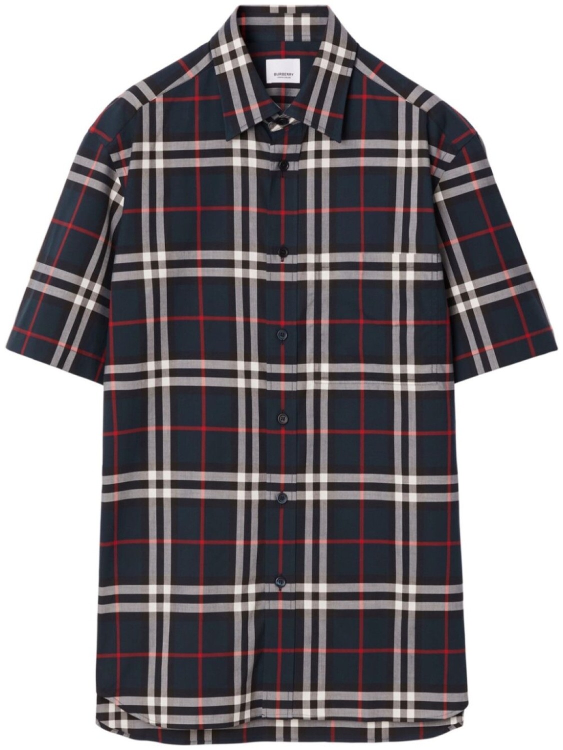 

Клетчатая рубашка с короткими рукавами Burberry, синий