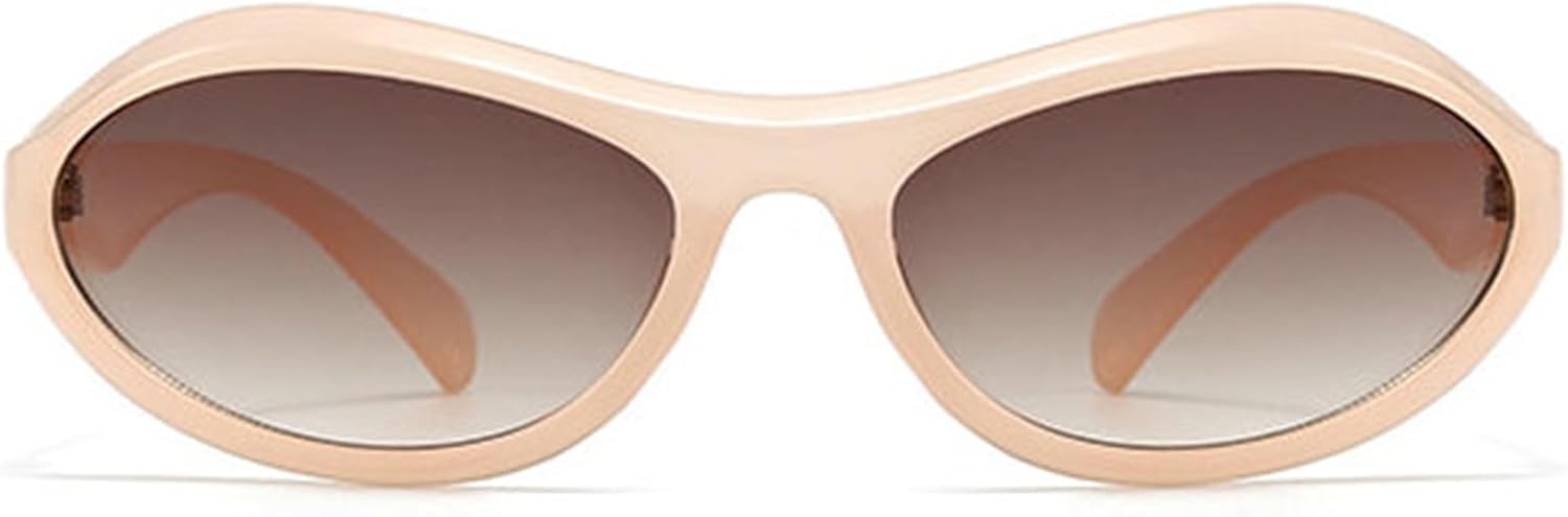 

willochra 2024 Модные солнцезащитные очки в стиле Y2K, овальные, женские и мужские, неправильной формы, «кошачий глаз», футуристические солнцезащитные очки в стиле панк, защита от ультрафиолета UV400, F27, C5