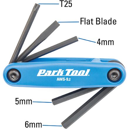 

Набор складных инструментов AWS-9.2 с шестигранной/Torx/плоской головкой Park Tool, цвет One Color