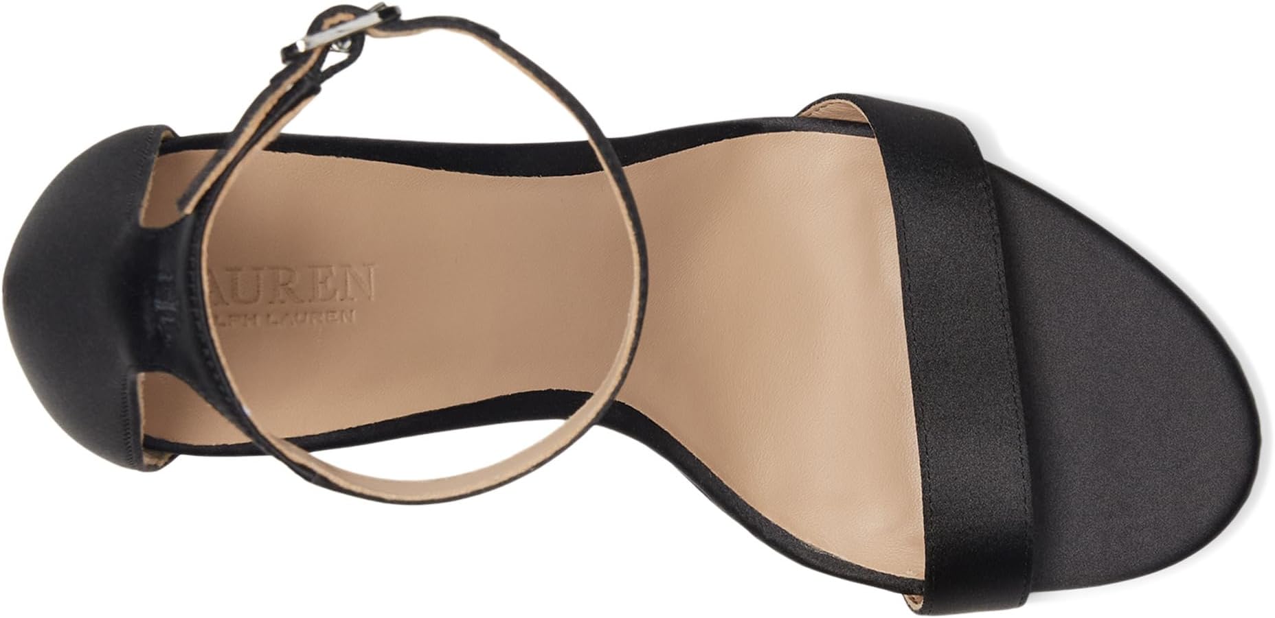 Туфли Lauren Ralph Lauren Women's Allie Pave-Buckle Satin Sandals, Black — фото 2