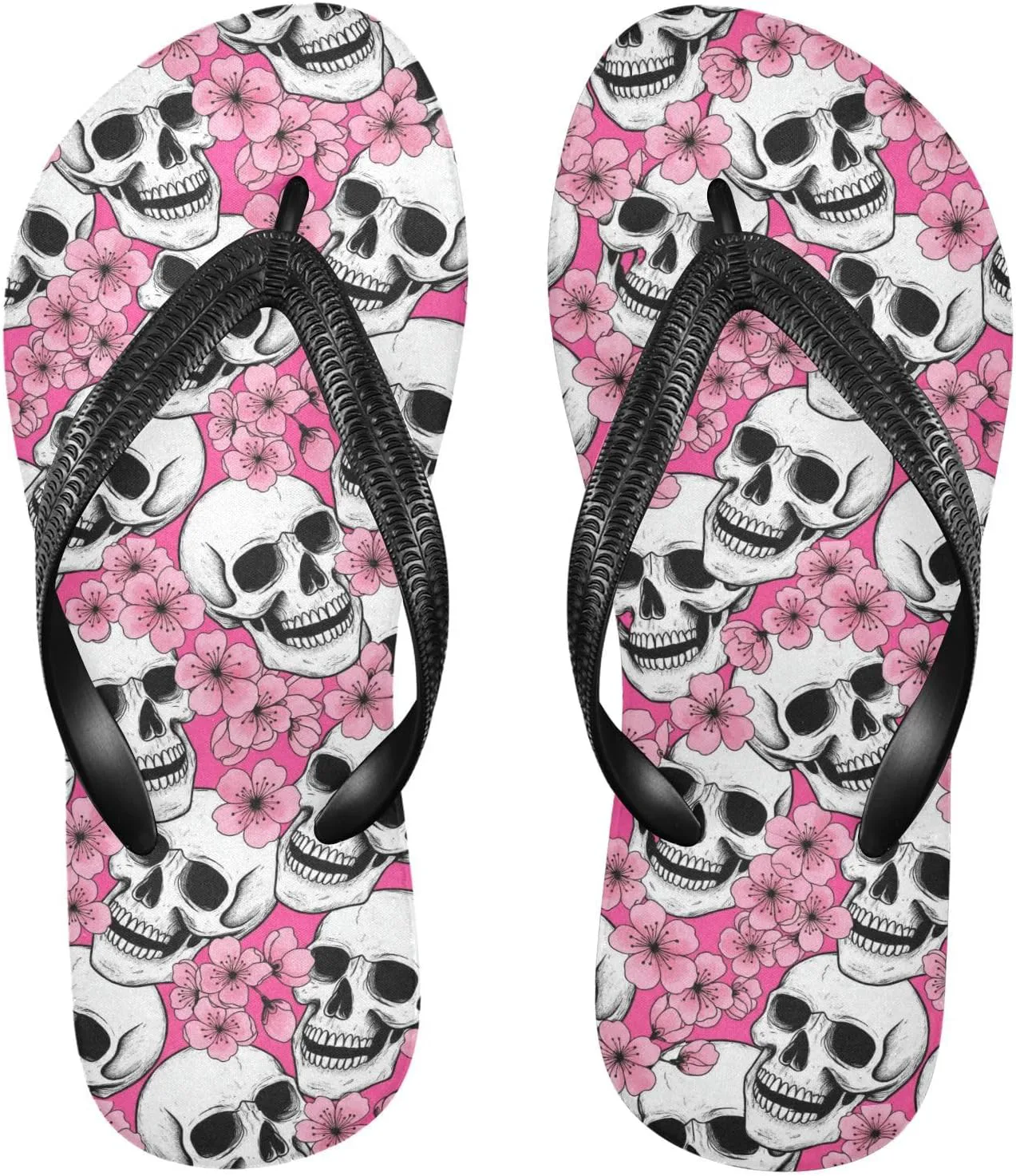 

MNSRUU Women Men Flip Flops Skull Flip Flops Womens Slides Men Сандалии Shower Slippers for Beach XS-XXL