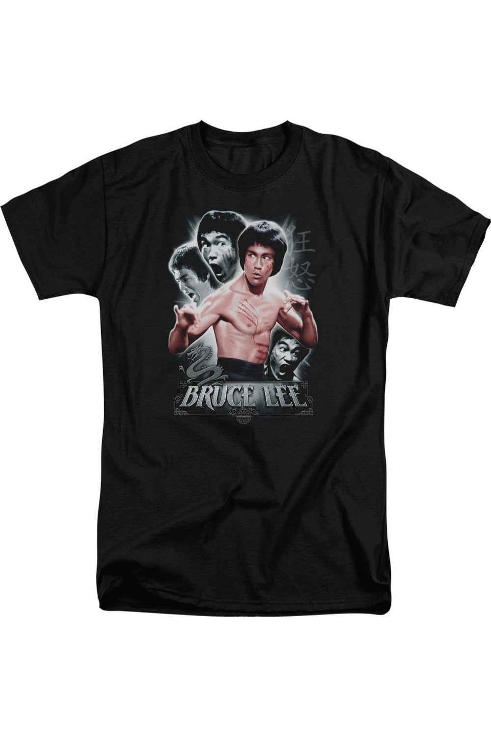 

Футболка с коротким рукавом для взрослых Bruce Lee Inner Fury Gildan, черный