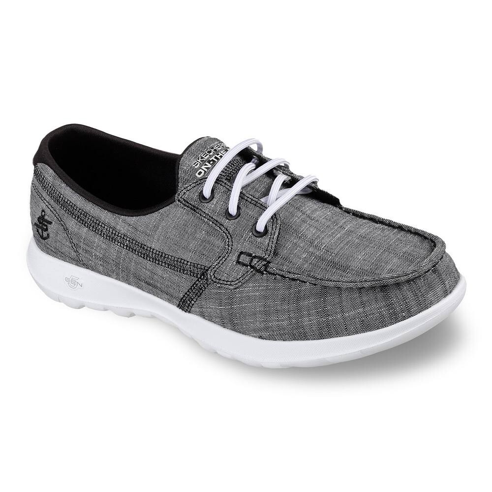 Женские топсайдеры Skechers на шнуровке, серый