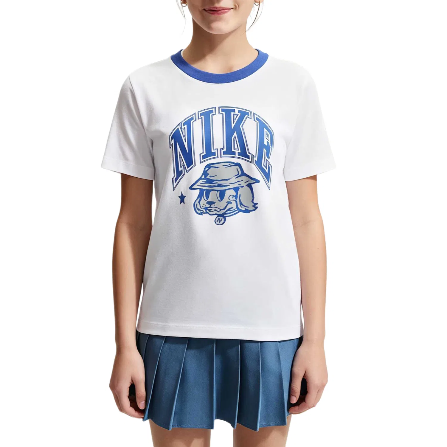 Футболка Nike Kids с круглым вырезом белая