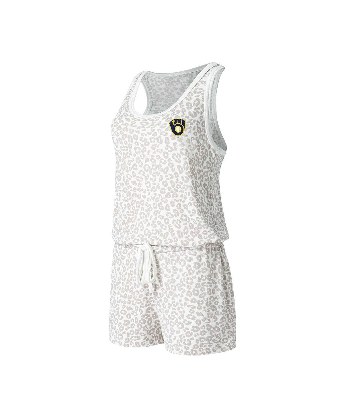 

Женский кремовый вязаный комбинезон Milwaukee Brewers Montana Hacci Concepts Sport