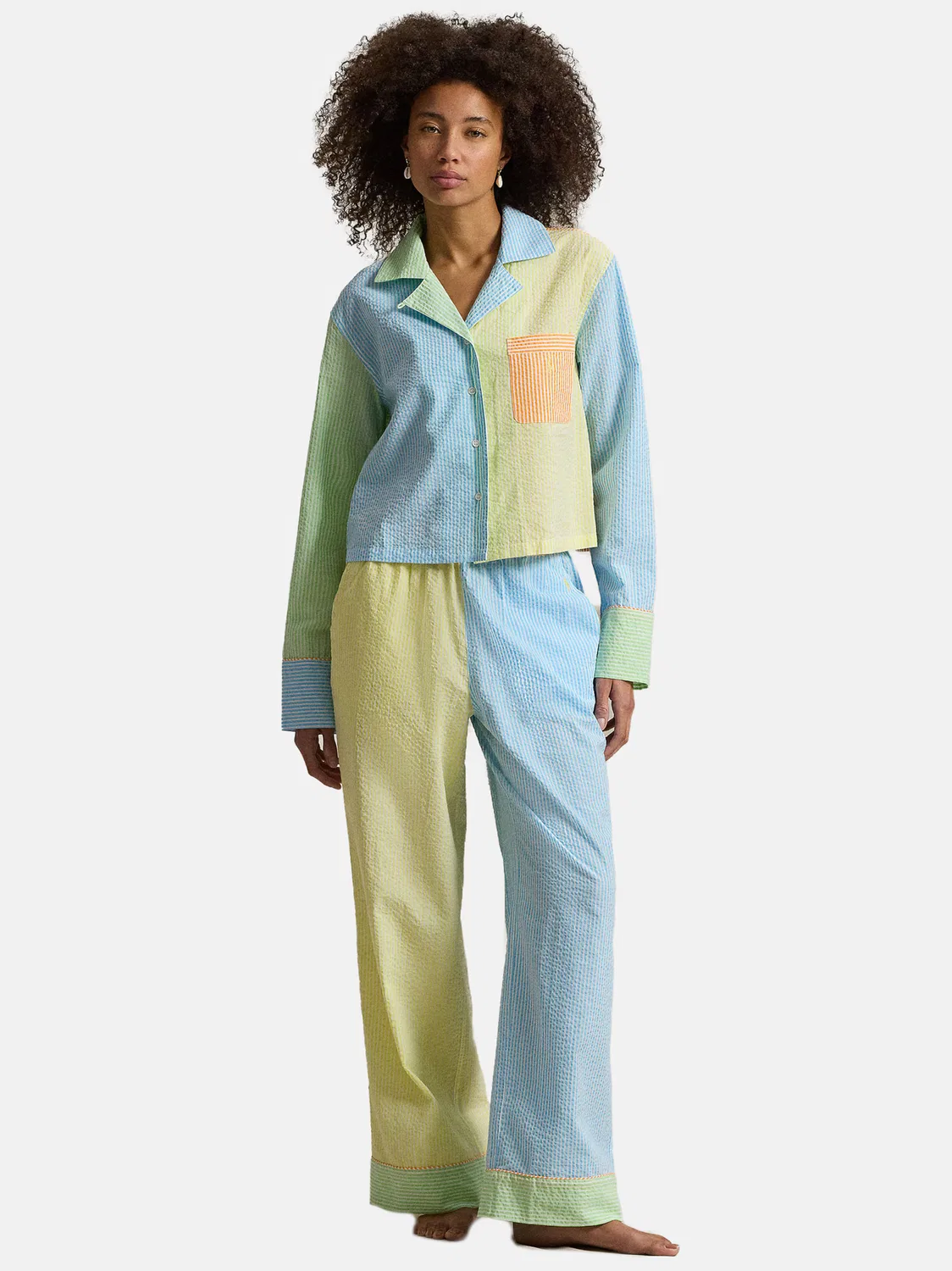Пижама 'Сирсакер с фестончатым краем' Polo Ralph Lauren, Mixed Colors — фото 3