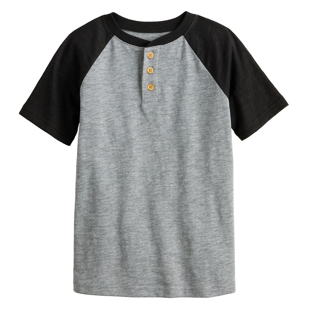 

Футболка Jumping Beans с короткими рукавами и реглан для мальчиков 4–12 лет, цвет Medium Gray