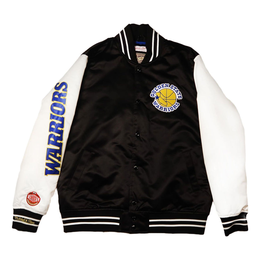 

Куртка Mitchell & Ness x NBA Team Origins Varsity Satin Jacket 'Golden State Warriors', черный