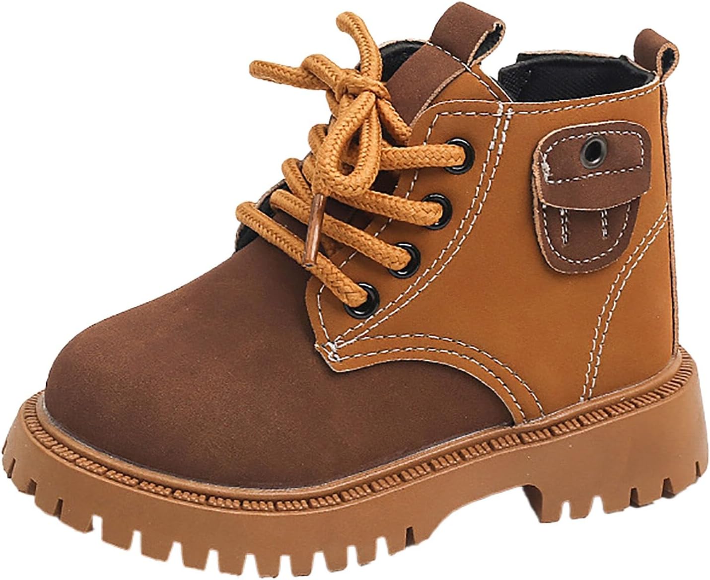 

Детские ботинки на зиму для девочек, боевые ботинки с боковой молнией, походные ботинки, комфортные, милые короткие ботинки с округлым носком, западные ботильоны Generic, #011