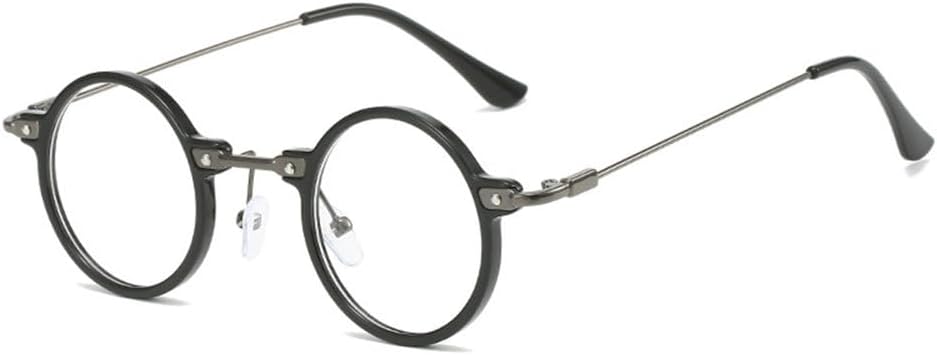 

Ретро-стимпанк, маленькие круглые мужские солнцезащитные очки, модные женские очки с прозрачными линзами цвета океана, защита от УФ-излучения UV400 TYUVIVO, Black Clear