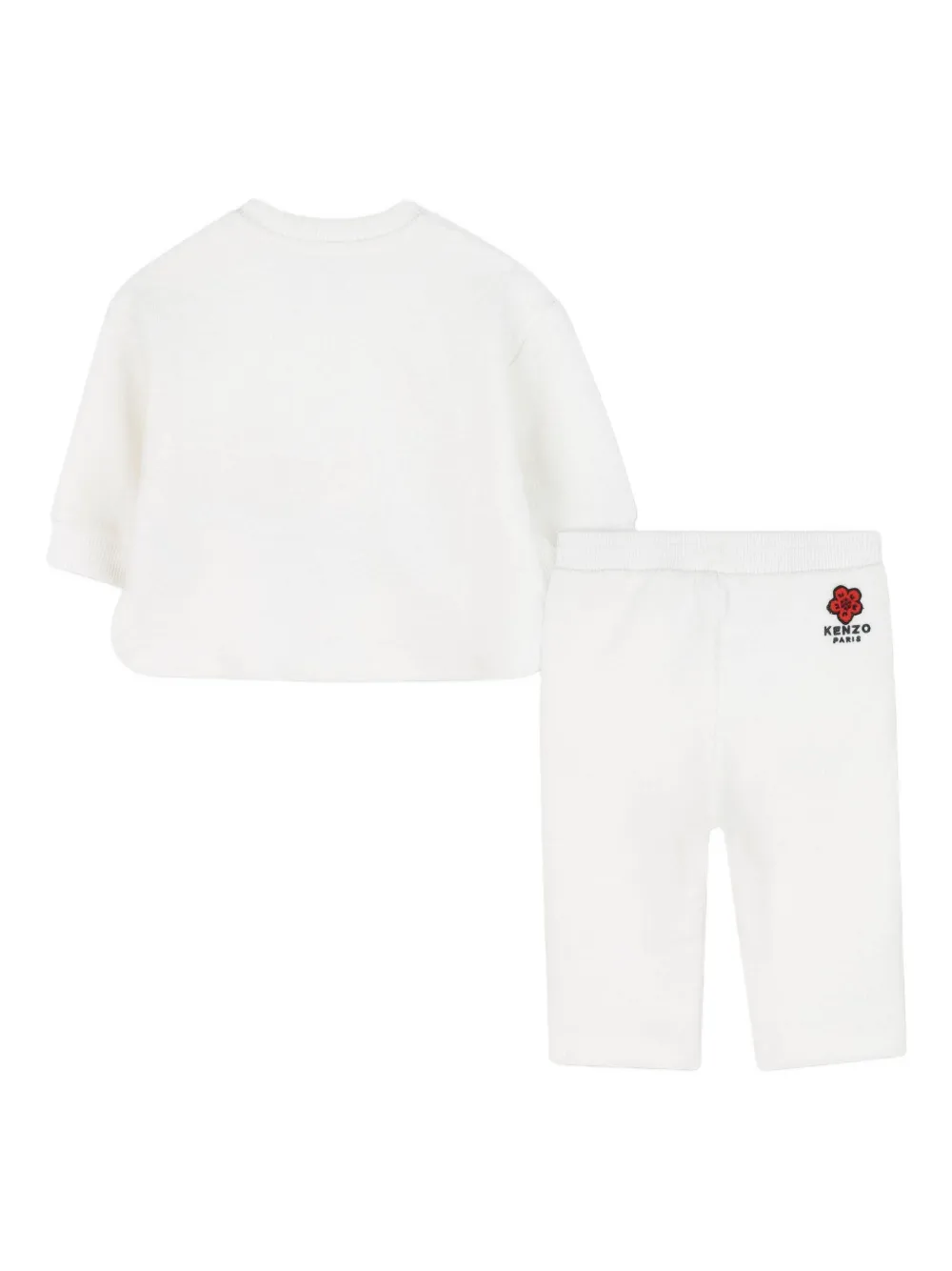Спортивный костюм Boke Flower с длинными рукавами Kenzo Kids, белый — фото 2