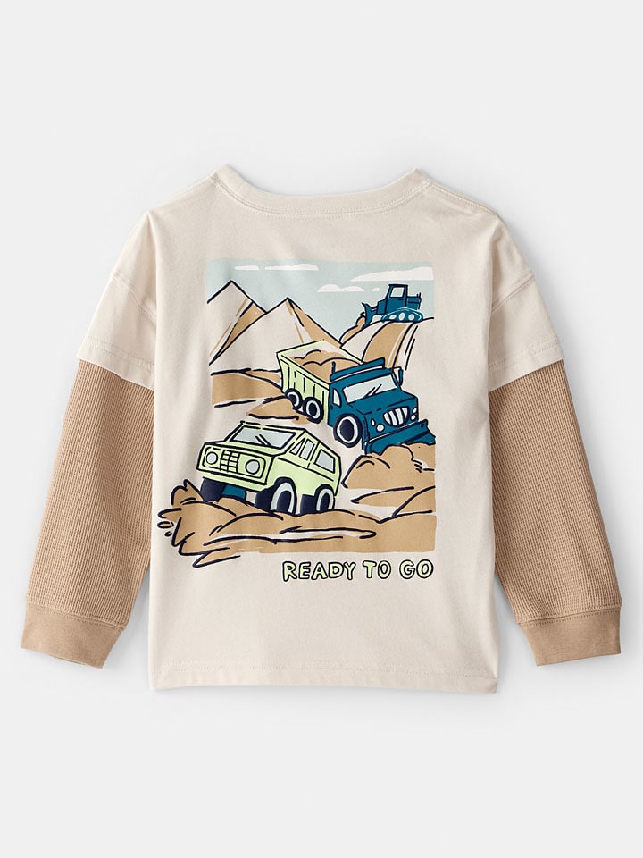 Carter's Футболка с длинными рукавами бежевого цвета — фото 2