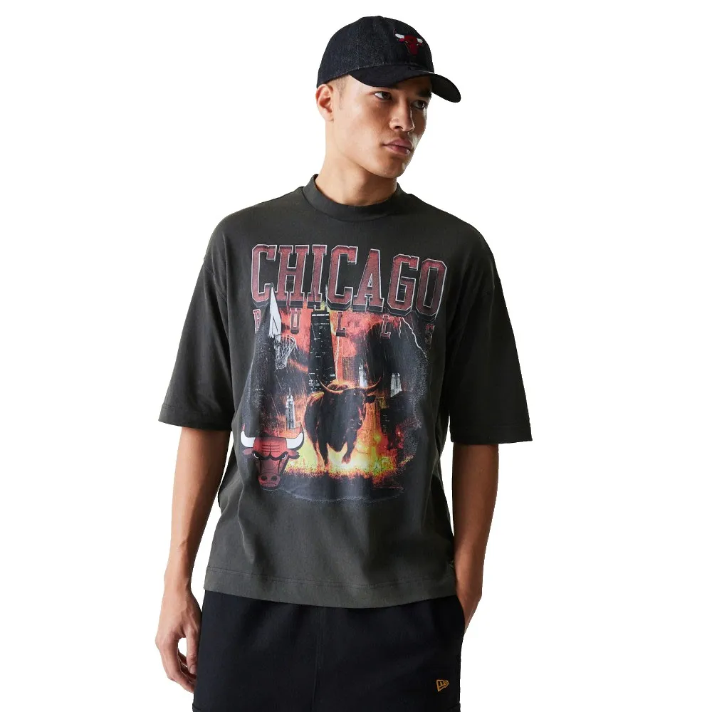 

Футболка New Era NBA Washed Graphic Chicago Bulls, серый