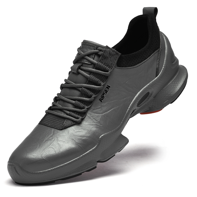 AIPSEN Мужские повседневные кроссовки Low Top серые, цвет Gray — фото 4