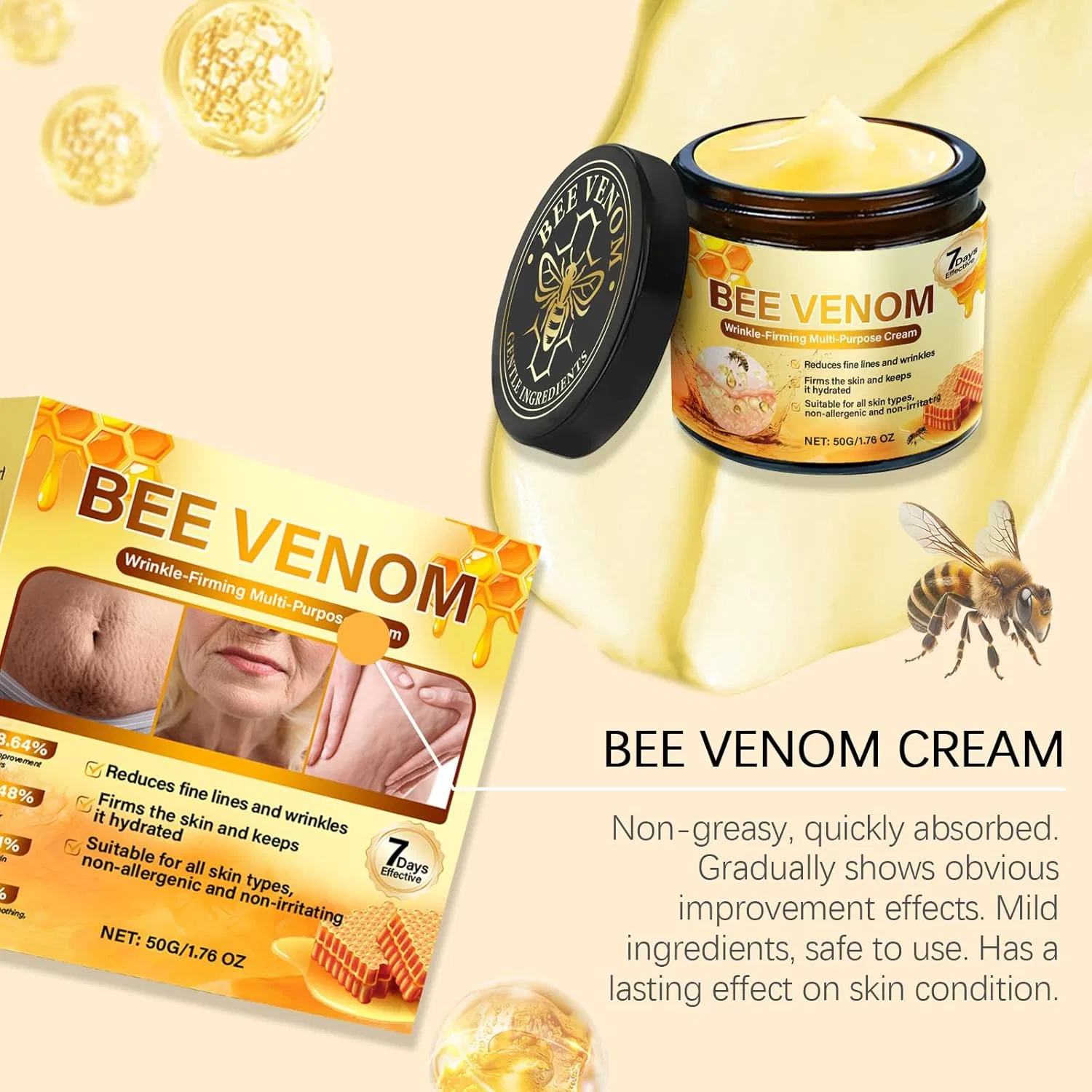 Крем для тела Bee Venom Skin Firming Cream SKZKK 6 шт 50 г — фото 4