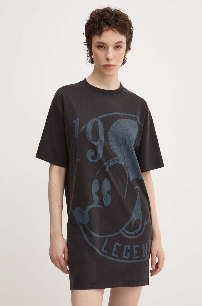 

Хлопковое платье Desigual 19-MICKEY x Disney, серый