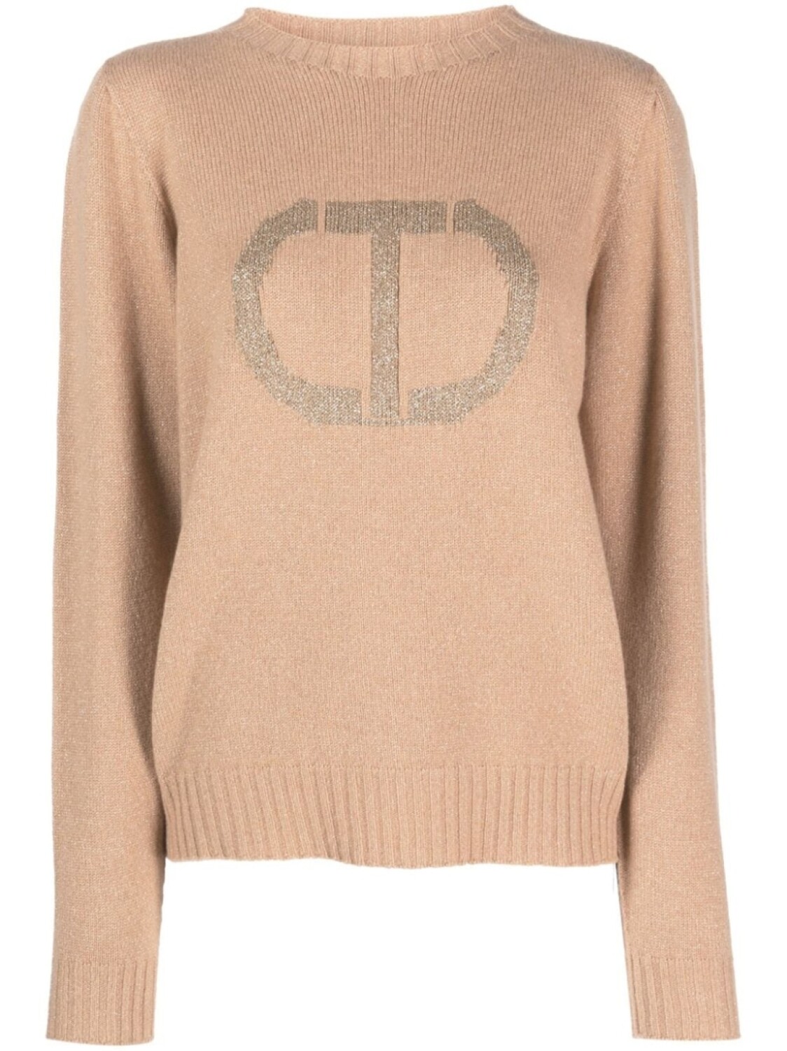 

TWINSET джемпер с логотипом, коричневый