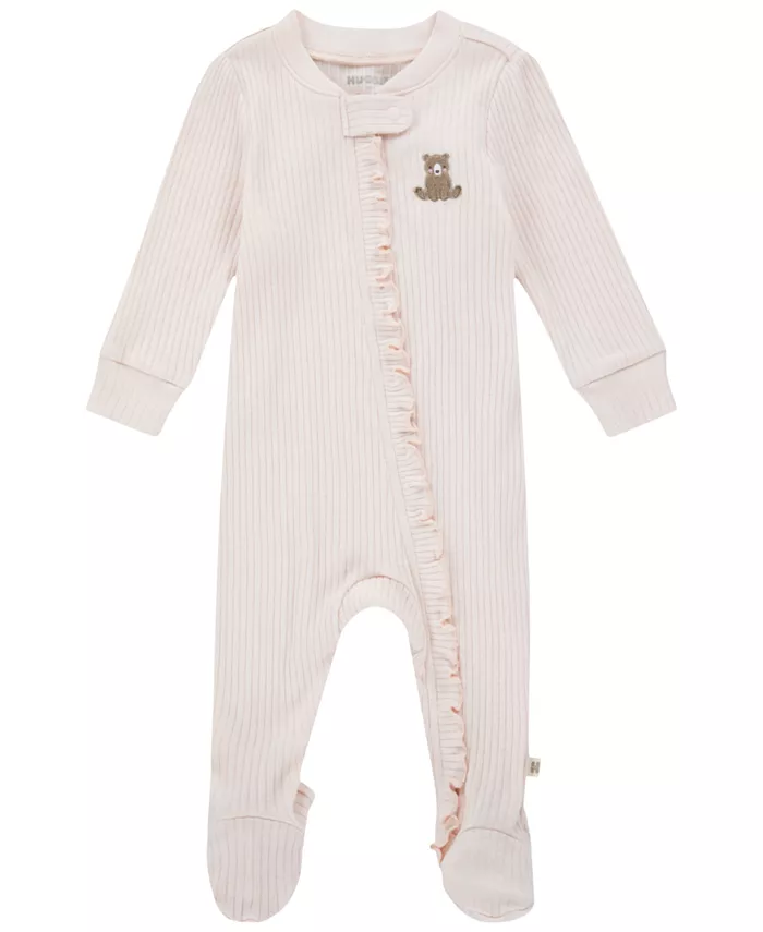 

Органический комбинезон для девочек Baby Girls Organic Rib Coverall Huggies, розовый