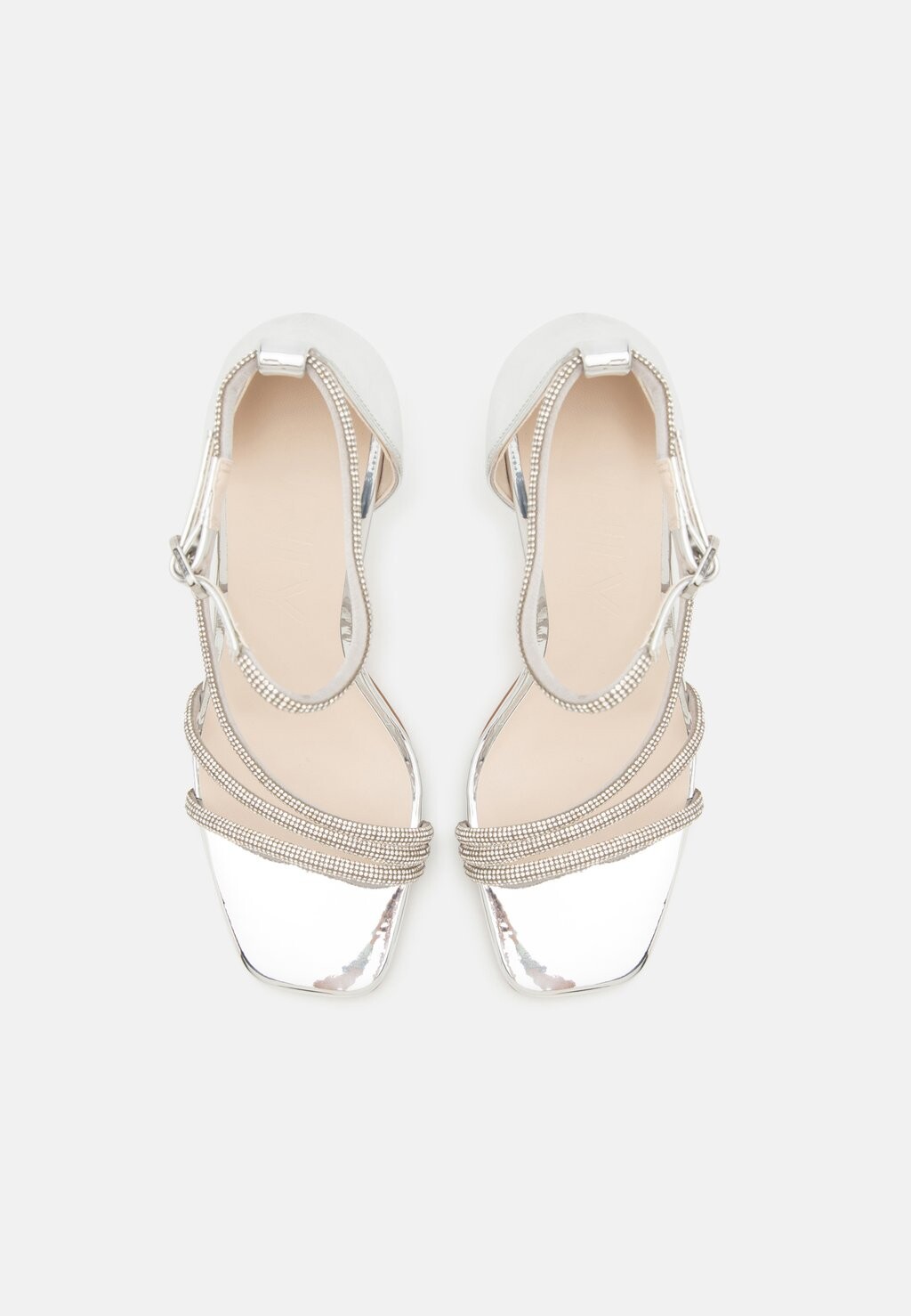 Босоножки на высоком каблуке ONLAUBREY ONLY SHOES, серебристый — фото 3