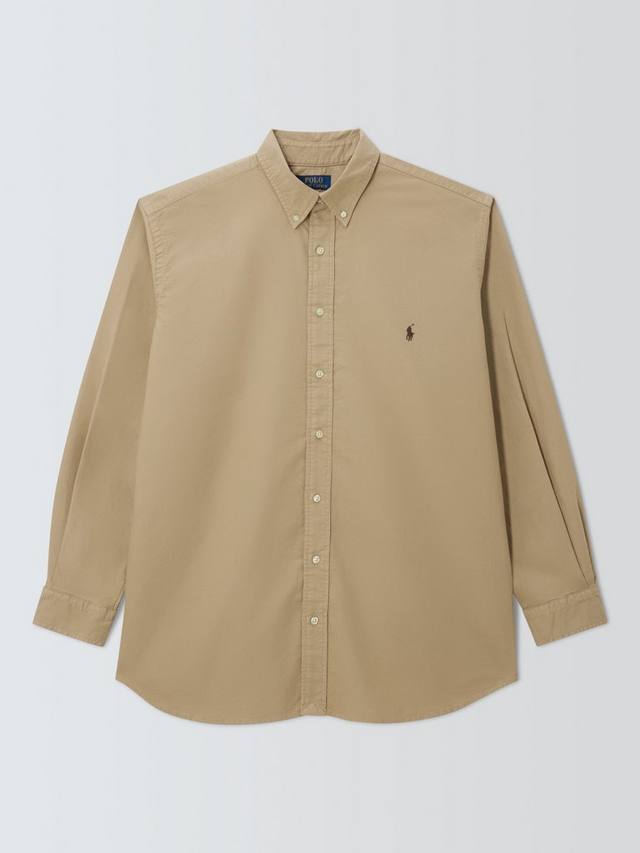 

Прямая хлопковая рубашка-поло Big & Tall Regular Fit Ralph Lauren, Coastal Beige