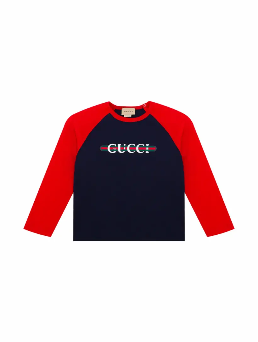 

Хлопковый лонгслив с логотипом Gucci, мультиколор