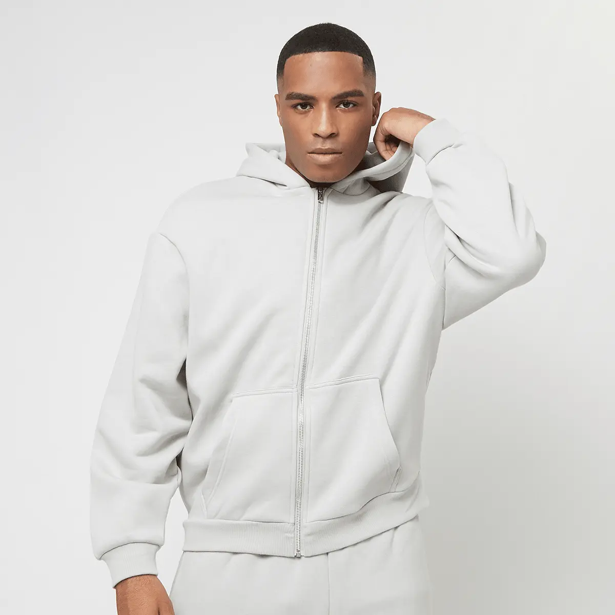 

Толстовка Urban Classics Fluffy Zip Hoody, серый