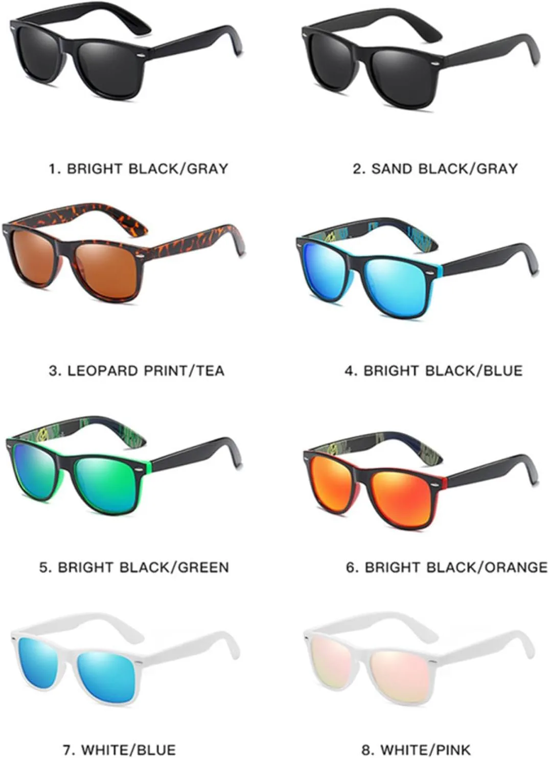 

Поляризованные солнцезащитные очки для мужчин UV400, модные солнцезащитные очки для женщин, оправа из поликарбоната, защита от бликов TOIPASTN, Sand White Pink