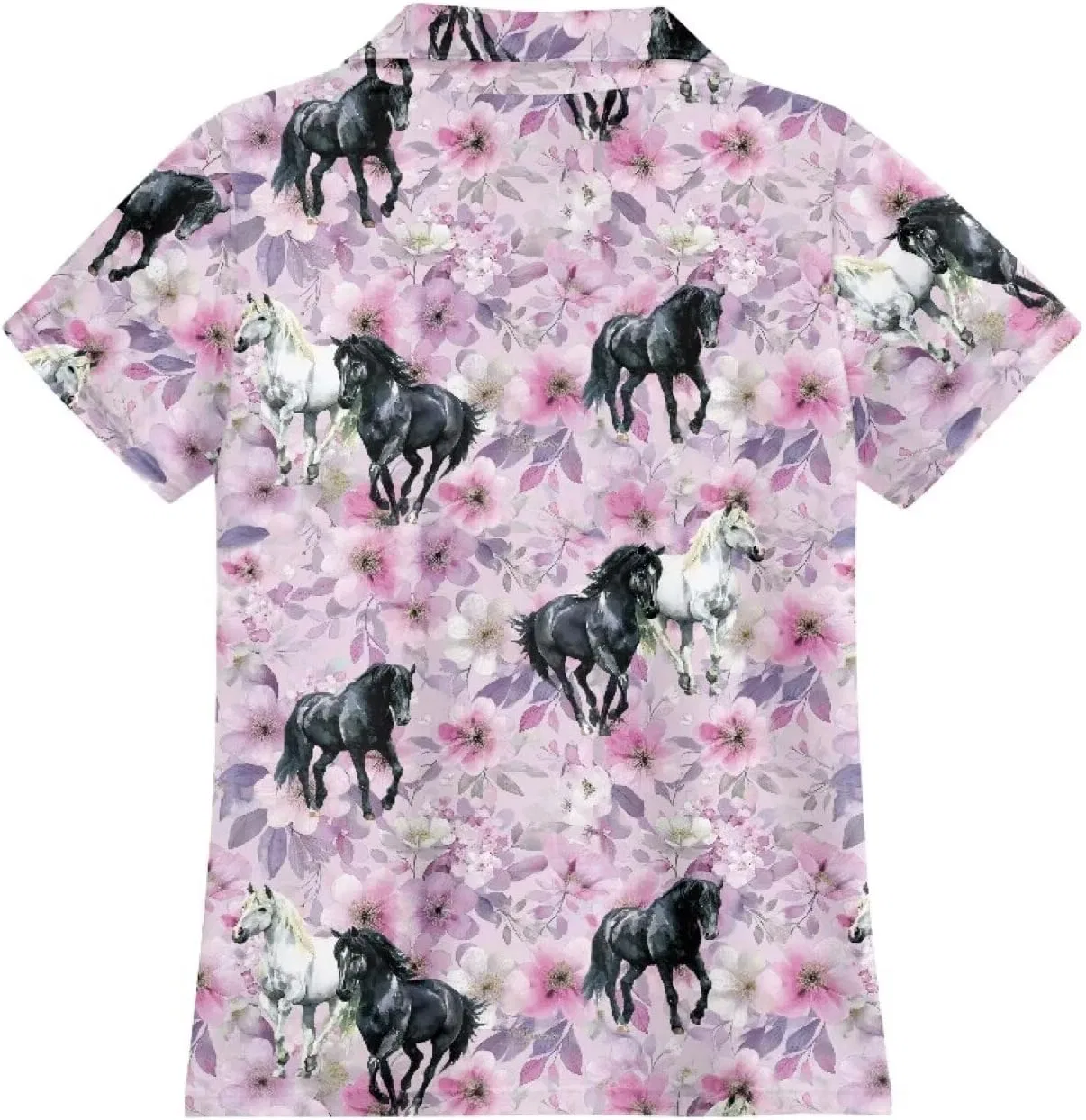 Поло для девочек Snilety Horse Purple Floral — фото 4
