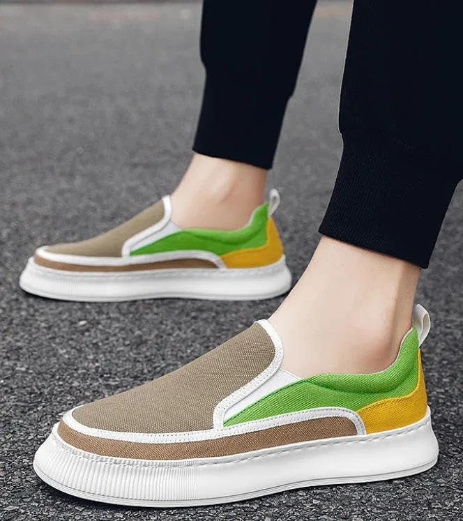 Лоферы мужские Slip-On Sneakers, Khaki SPKFHD — фото 3