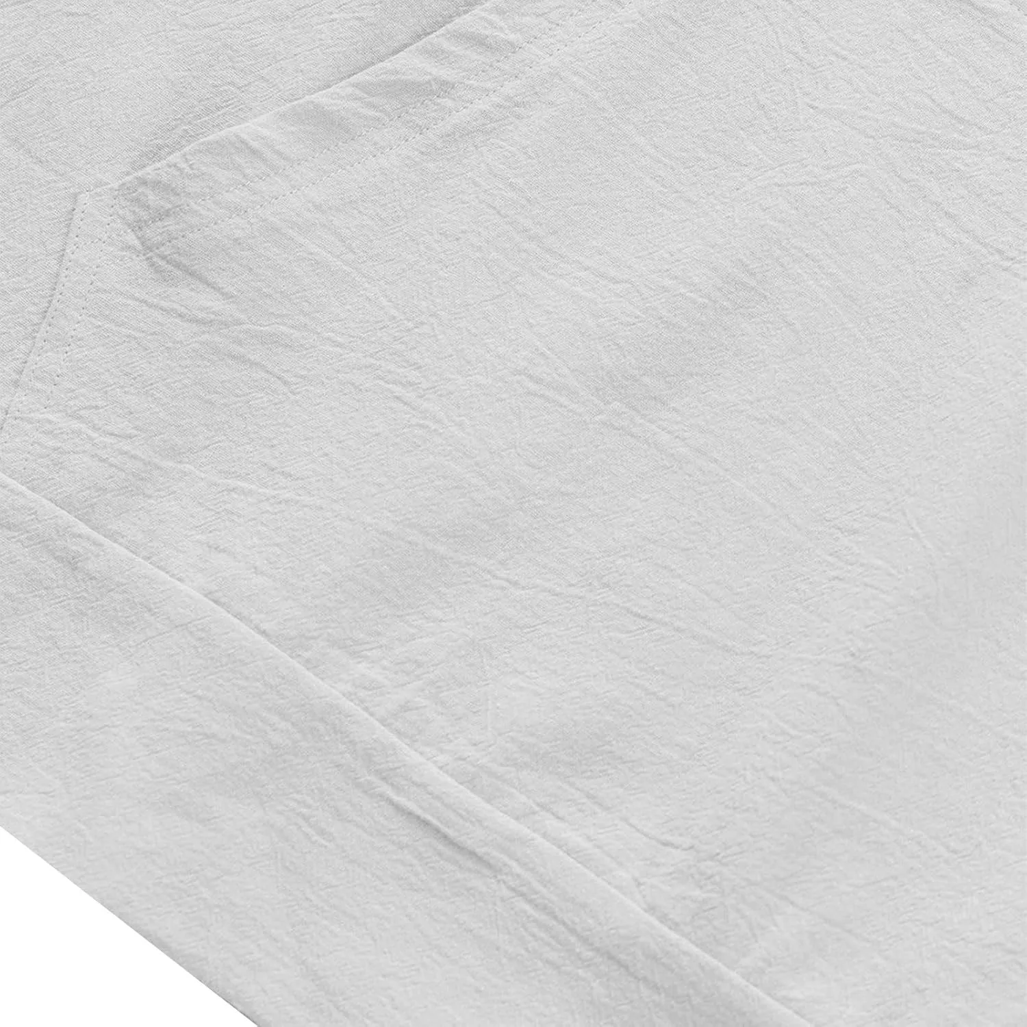 Толстовка с капюшоном Kangaroo Pocket для мужчин, короткий рукав, лен — фото 4