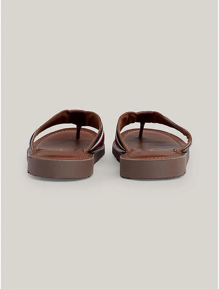 Мужские шлепанцы Tommy Hilfiger с раздельными пальцами и купальные тапочки, Brown Winter Cognac — фото 4
