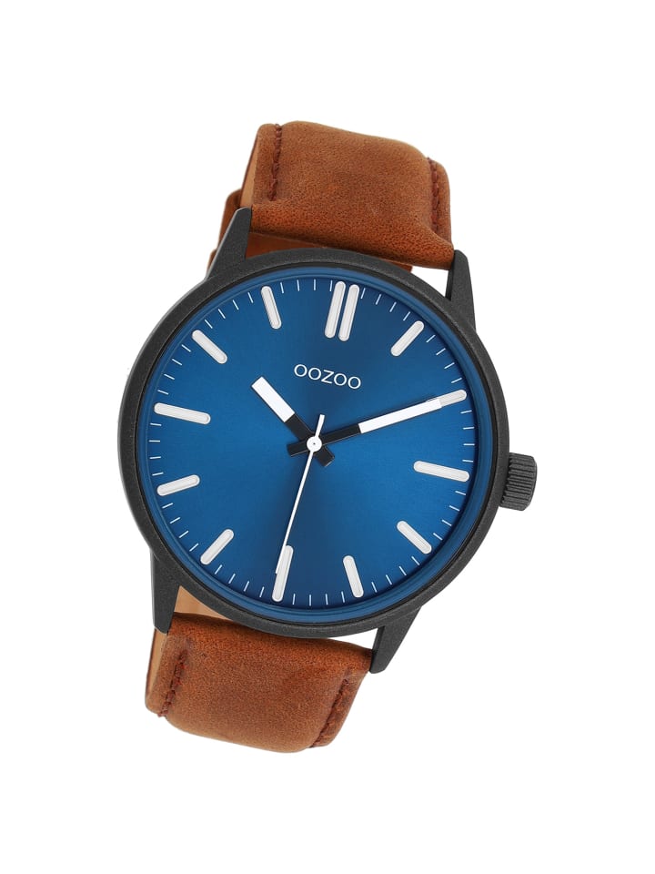 

Аналоговые наручные часы Oozoo Timepieces, коричневые, большие (примерно 45 мм)