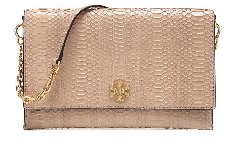 

Кожаная сумка Kira, женская сумка через плечо песочного цвета TORY BURCH