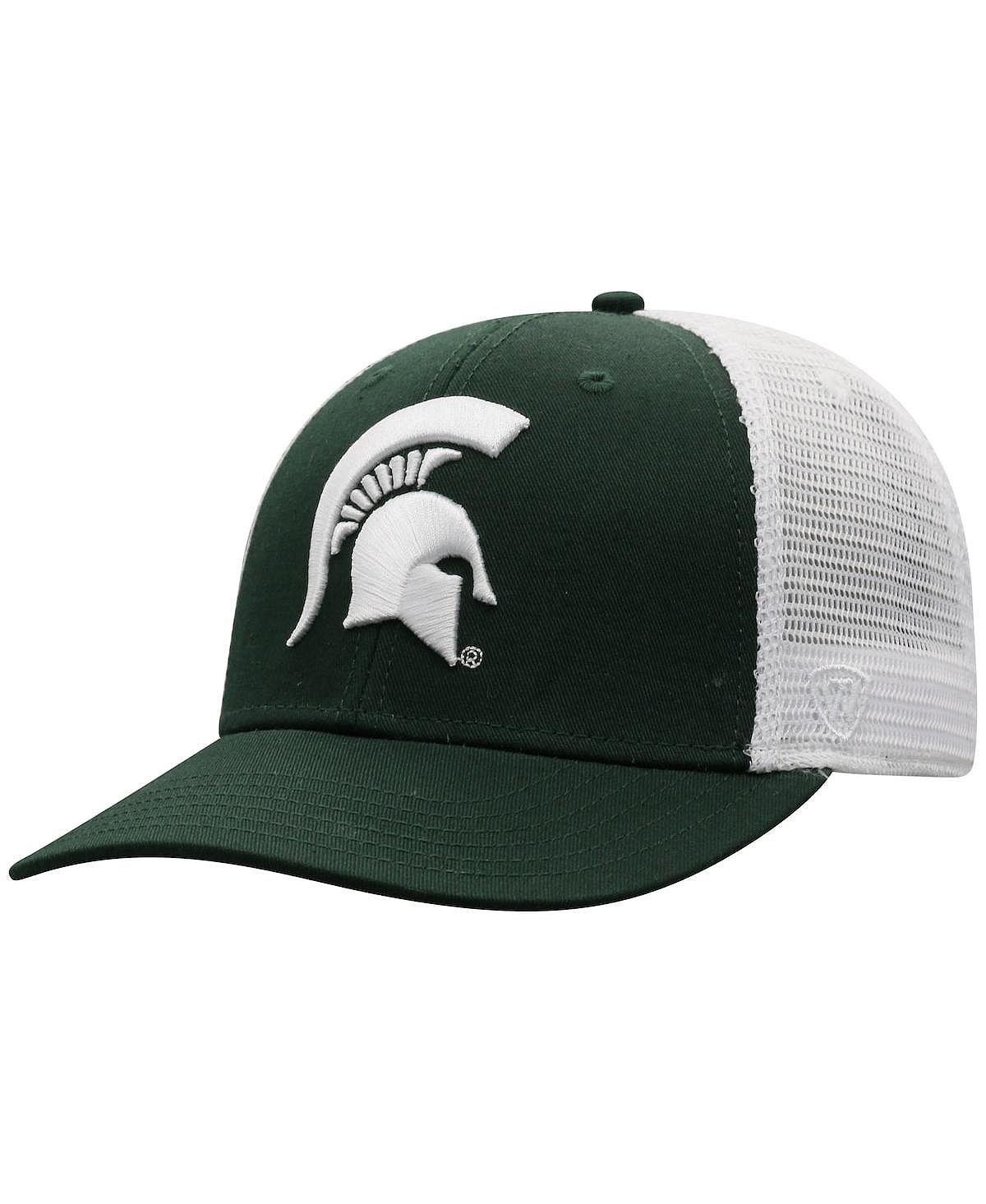 

Мужская зелено-белая кепка Michigan State Spartans Trucker Snapback Top of the World