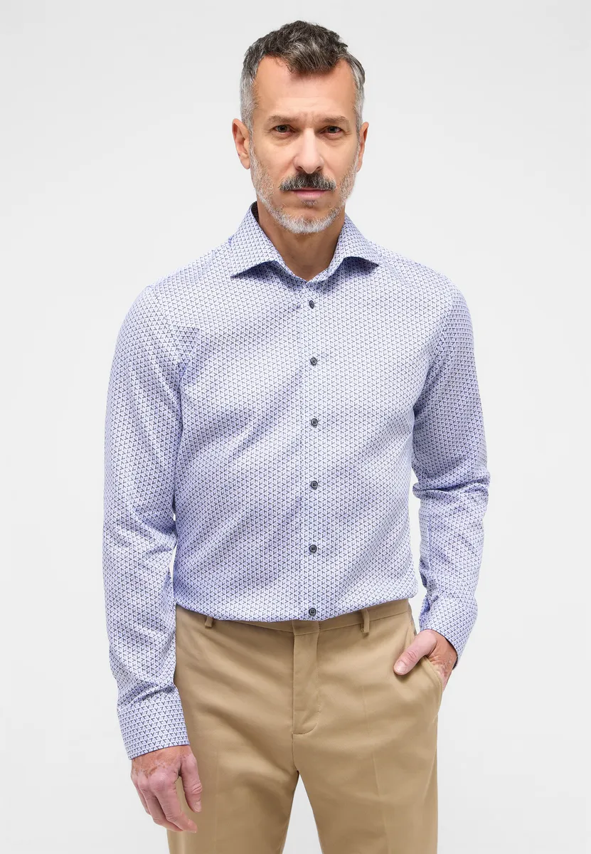 

Рубашка Eterna с длинными рукавами "SLIM FIT", синий