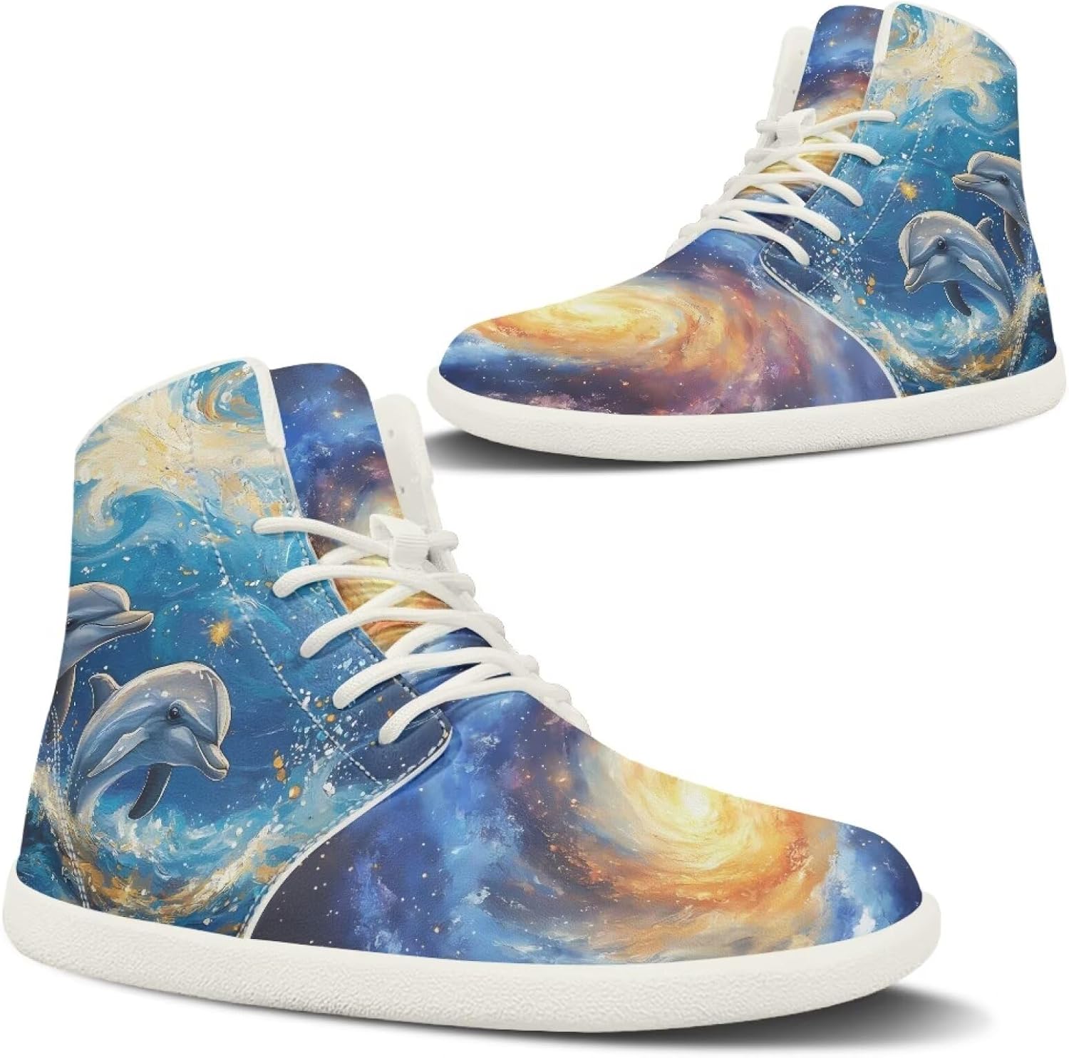 

Кроссовки для женщин и мужчин Qoiuvncy, Starry Sky Dolphins