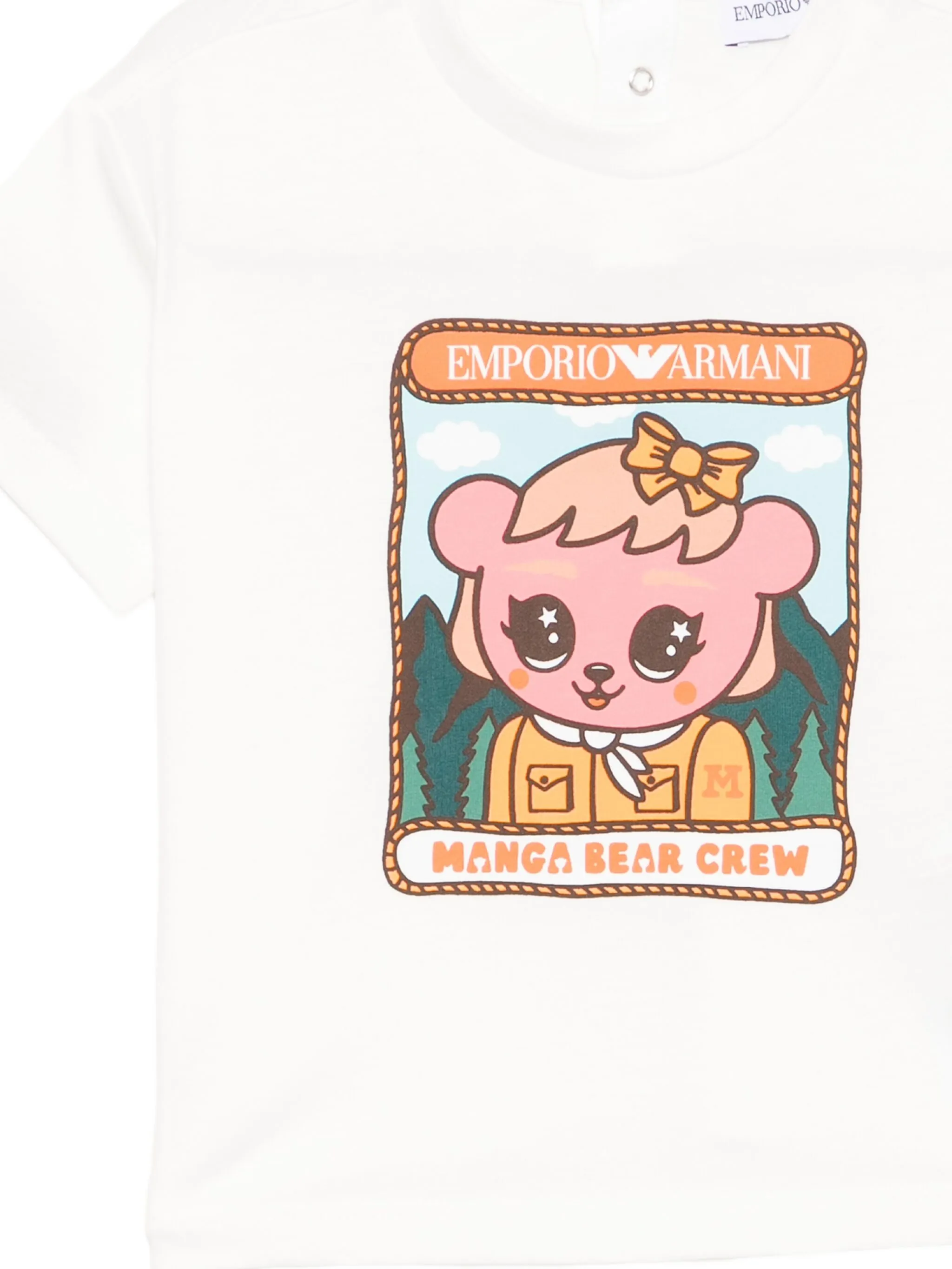 Футболка с графичным принтом Emporio Armani Kids, белый — фото 3