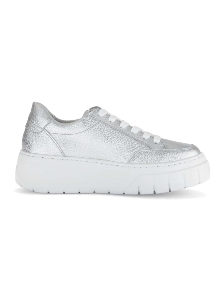 Кроссовки на шнуровке Gabor Fashion Sneaker low, серебряный — фото 3