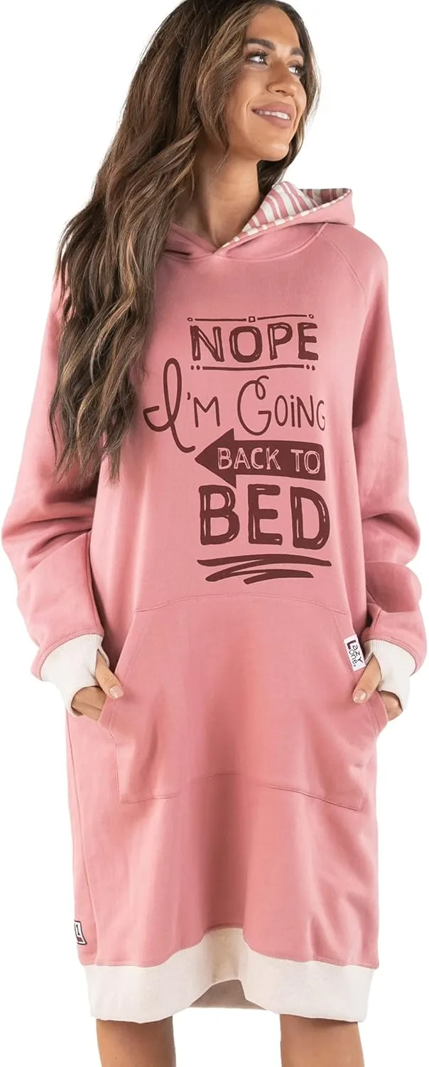 Толстовка с капюшоном оверсайз, удобная одежда для сна Lazy One, Back To Bed Sleep Hoodie