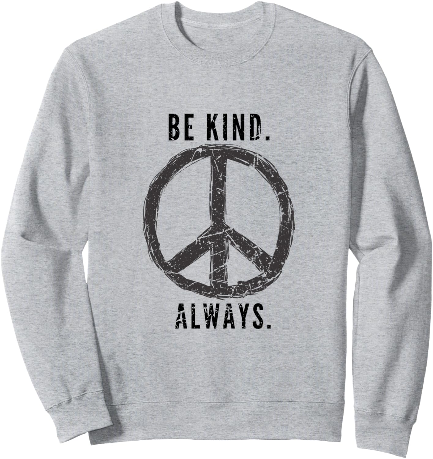 

Всегда добрый, знак мира, винтажная хиппи-толстовка с символикой мира Peace Signs Hippie Boho Designs, серый