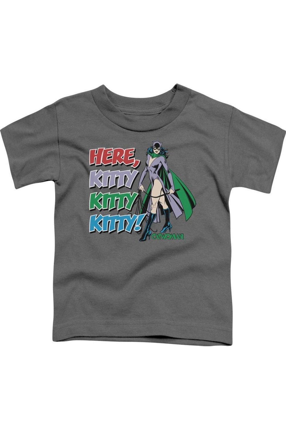 

Футболка с коротким рукавом DC Comics Here Kitty для малышей Gildan, Charcoal