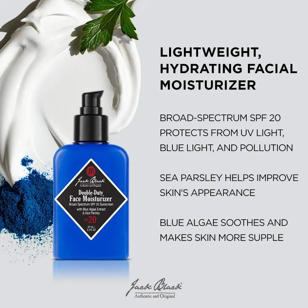 Увлажняющий крем для лица Jack Black Double Duty с SPF 20, крем для лица для мужчин, лосьон для лица для мужчин с SPF, подарки для мужчин 97,6 мл (1 шт.) — фото 2